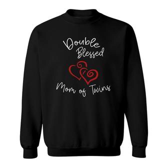 Double Blessed Mom Of Twins Perfect Mother's Day Sweatshirt | Mazezy