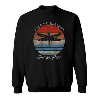 Dragonflydragonfly Retro Dragonfly Lover Sweatshirt | Mazezy