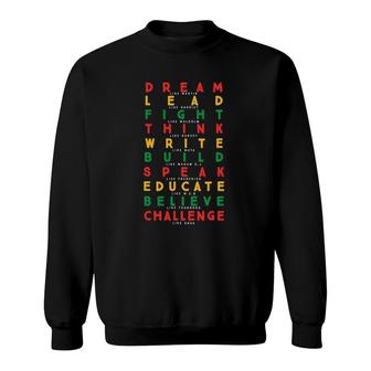 Dream Like Martin Black History African Proud Afro American Sweatshirt | Mazezy