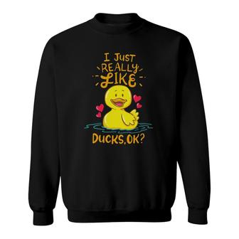 Duck Ducks Funny Duck Lover Gift Sweatshirt | Mazezy