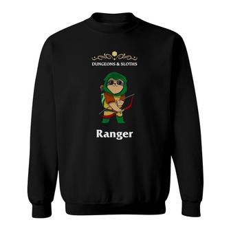 Dungeons And Sloths Rpg D20 Ranger Role Playing Fantasy Gamer Sweatshirt | Mazezy AU
