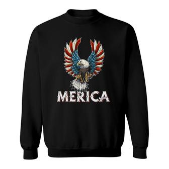 Eagle 4Th Of July Usa American Flag Men Women Kids Sweatshirt | Mazezy DE
