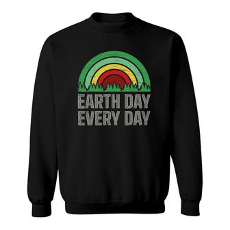 Earth Day Everyday Tree Rainbow Forest Trees Save Earth Top Sweatshirt | Mazezy
