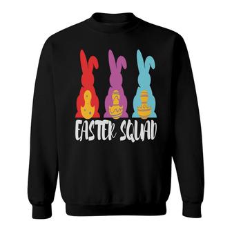 Easter Squad Bunnies Egg Matching Easter Bunny Egg Hunting Sweatshirt - Thegiftio UK