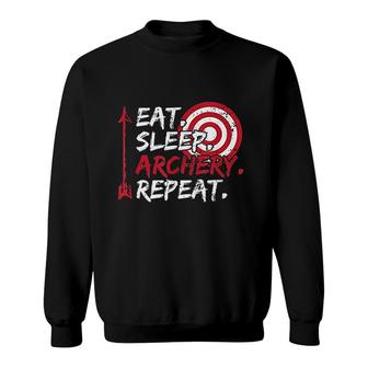 Eat Sleep Archery Repeat Bow Hunting Sweatshirt | Mazezy DE