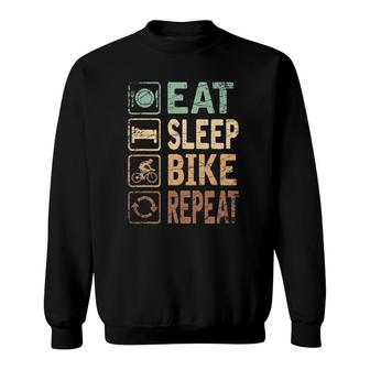 Eat Sleep Bike Repeat Bicycle Sweatshirt | Mazezy