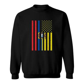 Ecuador Usa America Flag Sweatshirt | Mazezy