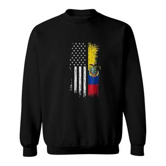 Ecuadorian American Flag Pride Ecuador Usa Sweatshirt | Mazezy