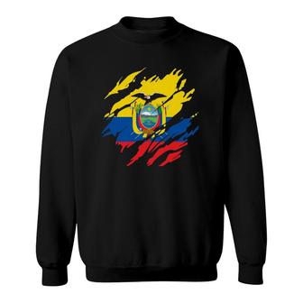 Ecuadorian Flag Ecuador Ecuadorian Pride Roots Sweatshirt | Mazezy