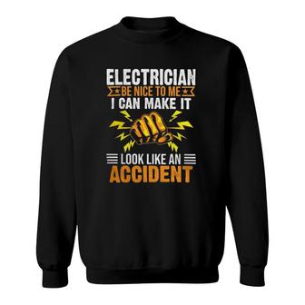 Electrician Gift Men Cool Electrical Lineman Gag Quote Sweatshirt | Mazezy