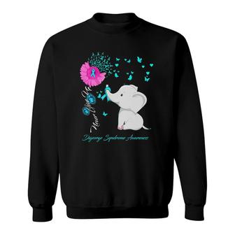 Elephant Digeorge Syndrome Digeorge Syndrome Ribbon Gift Sweatshirt | Mazezy