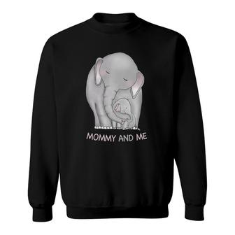 Elephant Mom And Baby Mommy And Me Sweatshirt | Mazezy AU