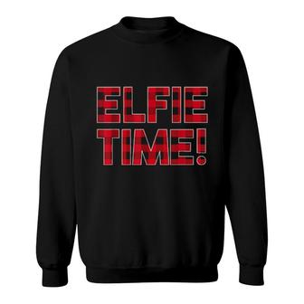 Elfie Time Christmas Outfit Xmas Costume Family Vacation Sweatshirt | Mazezy