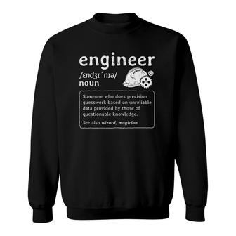 Engineer Definition Mechanical Engineering Engineer Sweatshirt | Mazezy