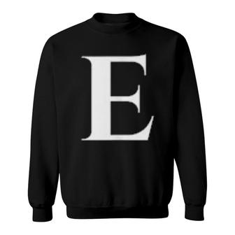 Enjoy Cool E Alphabet Cute Initial Monogram Letter E Sweatshirt | Mazezy