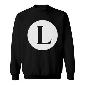 Enjoy Cool L Alphabet Cute Initial Monogram Letter L Sweatshirt | Mazezy