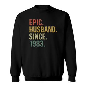 Epic Husband Since 1983 39Th Wedding Anniversary Gift Retro Sweatshirt | Mazezy