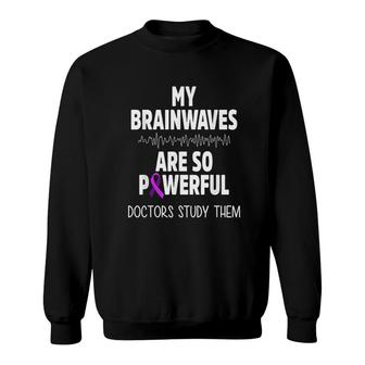 Epilepsy Awareness Brain Waves Epileptic Warrior Survivor Sweatshirt | Mazezy