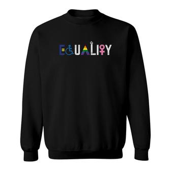 Equality Pwd Lgbt Black Pride Raised Fist Women Rights Gift Sweatshirt | Mazezy
