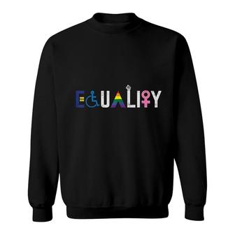Equality Pwd Lgbt Black Pride Raised Fist Women Rights Gift Sweatshirt | Mazezy