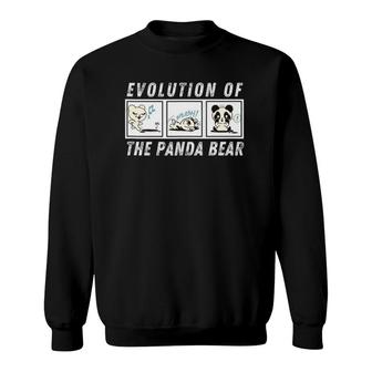 Evolution Of The Panda Bear Funny Animal Gift Sweatshirt | Mazezy