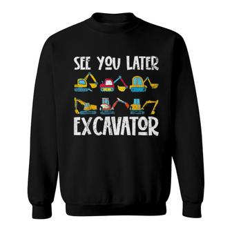 Excavator Digger Construction Work Vehicle Excavator Sweatshirt | Mazezy