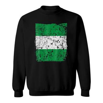 Faded Nigerian Flag, Distressed Flag Of Nigeria Sweatshirt | Mazezy
