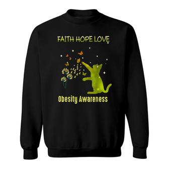 Faith Hope Love Obesity Awareness Sweatshirt | Mazezy