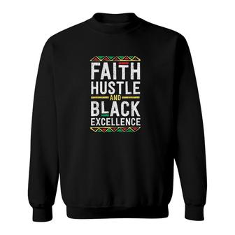 Faith Hustle Print Design Sweatshirt | Mazezy