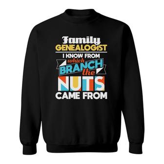 Family Genealogist - Genealogy Ancestry Family Historian Sweatshirt | Mazezy