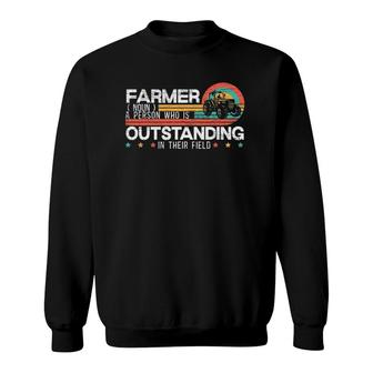 Farmer Definition Funny Tractor Rider Farming Dad Grandpa Sweatshirt | Mazezy