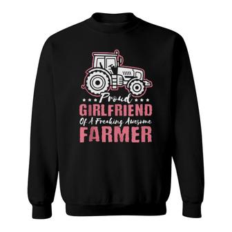 Farming Farm Tractor Agriculture Harvester Farmer Girlfriend Sweatshirt | Mazezy