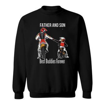 Father & Son Motocross Dirt Bike Motorcycle Gift Sweatshirt | Mazezy