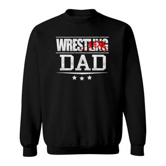 Father Gifts Freestyle Wrestling Dad Gift Sweatshirt | Mazezy