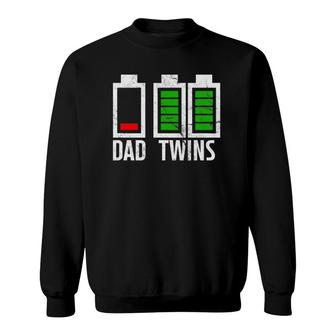 Father Of Twins Low Energy Twin Fatherhood Sweatshirt | Mazezy