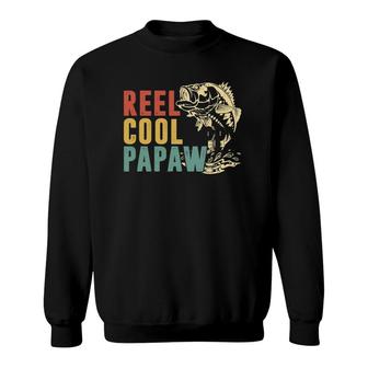 Father's Day S Vintage Fishing Reel Cool Papaw Sweatshirt | Mazezy