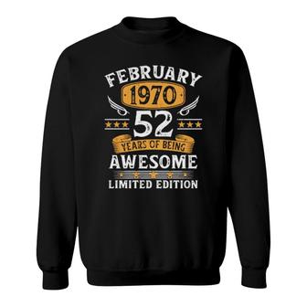 February 1970 52 Year Olds 52Th Birthday Sweatshirt | Mazezy