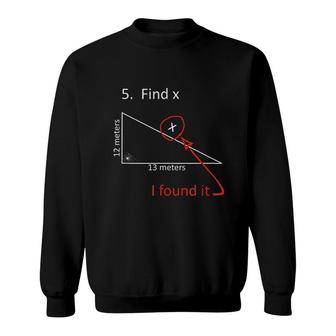 Find X Funny Math Humor With Spider Web Sweatshirt | Mazezy