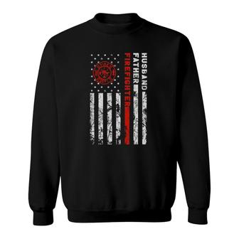 Firefighter Husband Father Fireman Father's Day Gift For Dad Sweatshirt | Mazezy