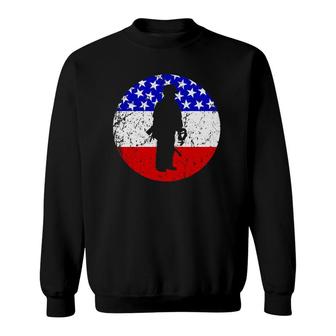Fireman Retro Style Firefighter American Flag Sweatshirt | Mazezy