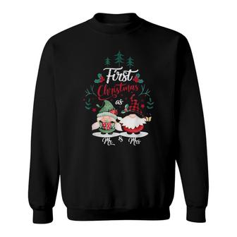 First Christmas As Mr And Mrs Gnome Christmas Sweatshirt | Mazezy