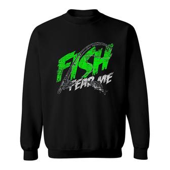 Fish Fear Me Interesting Graphic Art Sweatshirt - Thegiftio