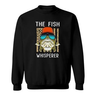 Fishing Fisherman The Fish Whisperer American Flag Sweatshirt | Mazezy