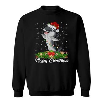 Fishing Matching Santa Hat Flathead Catfish Christmas Sweatshirt | Mazezy