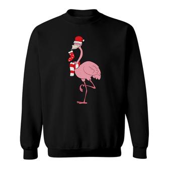 Flamingo Christms Sweatshirt | Mazezy