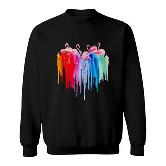 Flamingo Color Sweatshirt | Mazezy