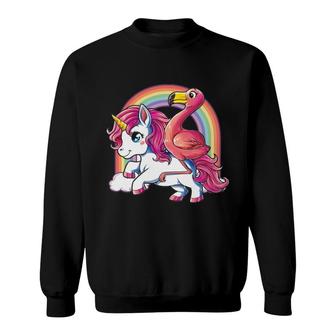 Flamingo Riding Sweatshirt | Mazezy