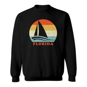 Florida Vacation Vintage Retro Sailboat Sweatshirt | Mazezy