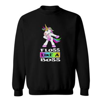 Floss Like A Boss Dance Unicorn Sweatshirt | Mazezy