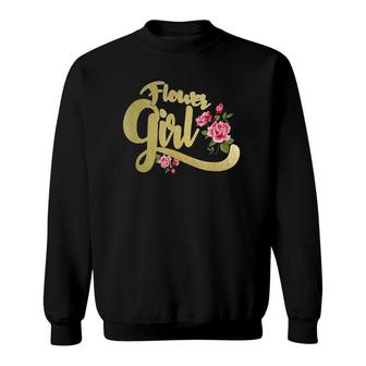 Flower Girl Bride Groom Wedding Party Gift Sweatshirt | Mazezy